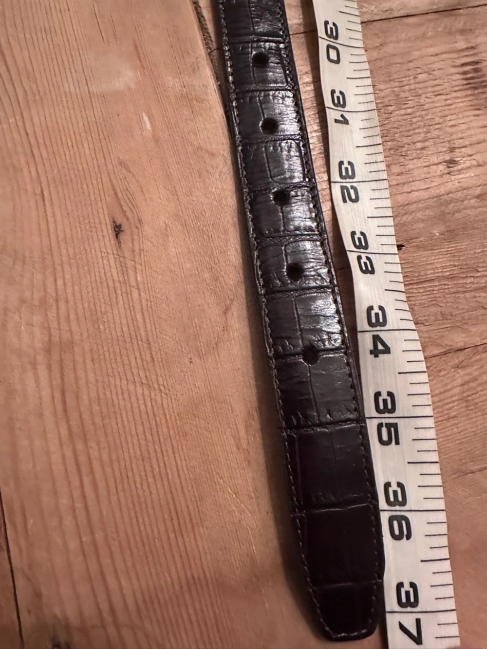 Brighton Dark Brown Croc-Embossed Leather Belt Silver Golf Charms size M/L 32